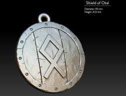 Кулон Щит Отала 3D модель