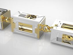 двухцветная цепочка 3D модель