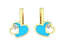 Серьги сердце из эмали 3D модель