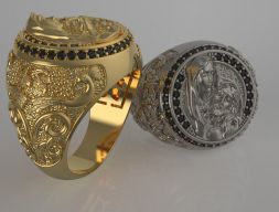 Кольцо Иисуса для мужской модели 3D-печати