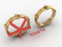 Кольцо Fashion Band Ring Size10 3D модель
