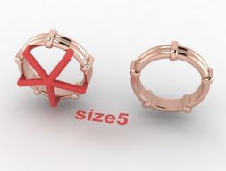 Кольцо Fashion Band Ring Size5 3D модель