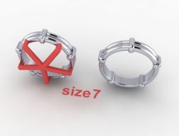 Кольцо Fashion Band Ring Size7 3D модель