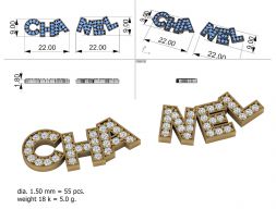 серьги Chanel 3D модель