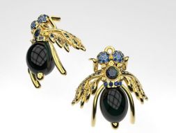 Серьги Fly 3D модель