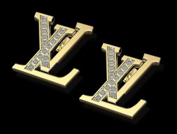 Серьги LV 3D модель
