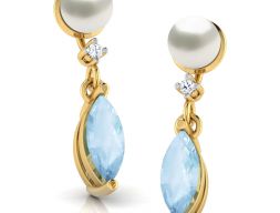 Серьги Pearl Aqua Stone 3D модель