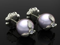 Жемчужные серьги 062 3D модель