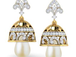 Жемчужная длинная серьга 3D модель