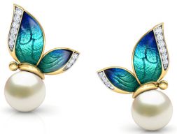 Серьга с сидящей бабочкой 3D модель