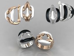кольцо и серьги 3D модель