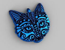 Ожерелье с кошкой 3D модель