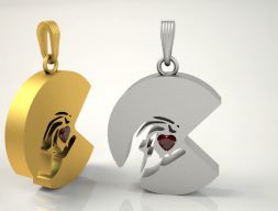 Подвеска с буквой C для женщин и мужчин, прозрачные модели, ожерелья, 3D модель