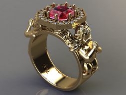 Детское кольцо Ангел 3D модель
