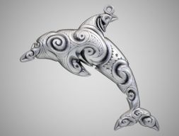 Ожерелье с дельфинами 3D модель