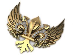 Бриллиантовое колье с мечом Габриэля 3D модель