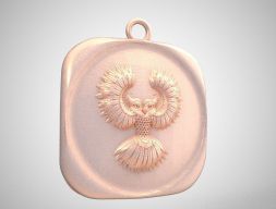 Модель птичьего медальона для 3D-печати