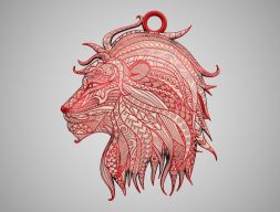 Ожерелье со львом 3D модель