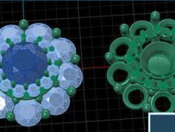 с камнями Розетка 3D модель