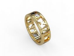 Мужское кольцо 34 3D модель