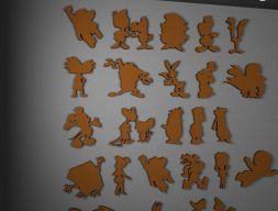 Мультяшные персонажи 3D модель