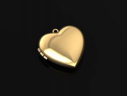 TJ 60 3D Золотая подвеска Lovely Heart 3D модель