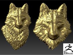 Голова волка 3D модель