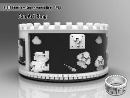 Кольцо 8bit famicom super mario 1985 3D модель
