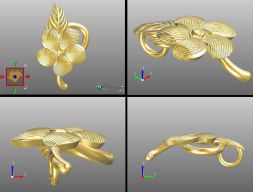 3D модель цветочного набора украшений