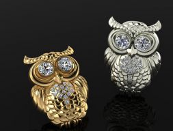 Золотая сова 001 3D модель