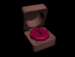 Деревянная шкатулка для колец для драгоценностей 3D модель