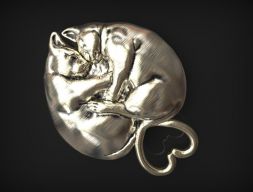 Подвеска с котом для 3D-печати Модель для 3D-печати Модель для 3D-печати