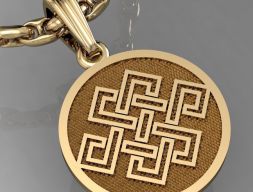 кулон с символикой - с эмалью или без 3D модель