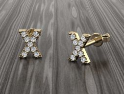 Ювелирные изделия Alphabet Earring X 3D модель