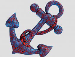 Подвеска с якорем 3D модель