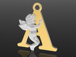 Подвеска с ангелом 3D модель