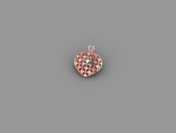 КРАСИВЫЙ АЛМАЗНЫЙ КУЛОН В ФОРМЕ СЕРДЦА 3D модель