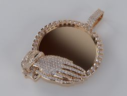 Подвеска с изображением круга молящихся рук - Модель 3D-печати Diamond Hands