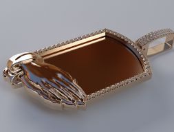Кулон Praying Hands Dogtag Pic - Обычная модель для 3D-печати