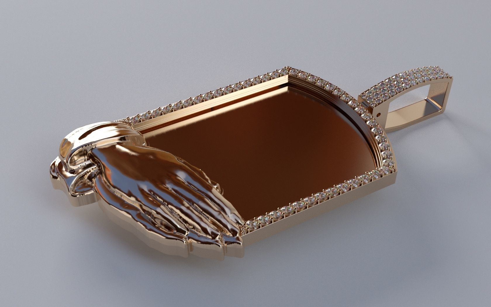 Кулон Praying Hands Dogtag Pic - Обычная модель для 3D-печати