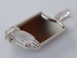 Подвеска с изображением молящихся рук - модель Diamond Hands для 3D-печати