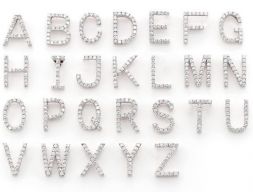 Подвески с бриллиантовыми буквами az 3D модель