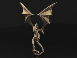 Кулон с драконом 3D модель