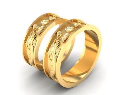 DRAGON AND PHONEIX WEDDING RING 113 3D модель