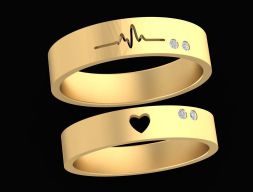 Помолвочное кольцо Heart Rhythm 2466 3D модель