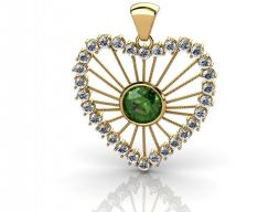 БРИЛЛИАНТОВЫЕ КУЛОНКИ В ФОРМЕ СЕРДЦА 3D модель