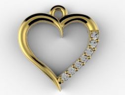 Сердце с драгоценными камнями 3D модель