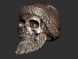 3D модель бусины с бородой