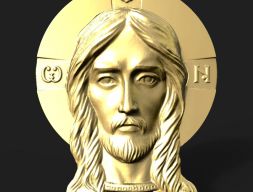 Кулон с головой Иисуса 3D модель