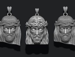 Пакет подвесок с головой Иисуса 3D модель